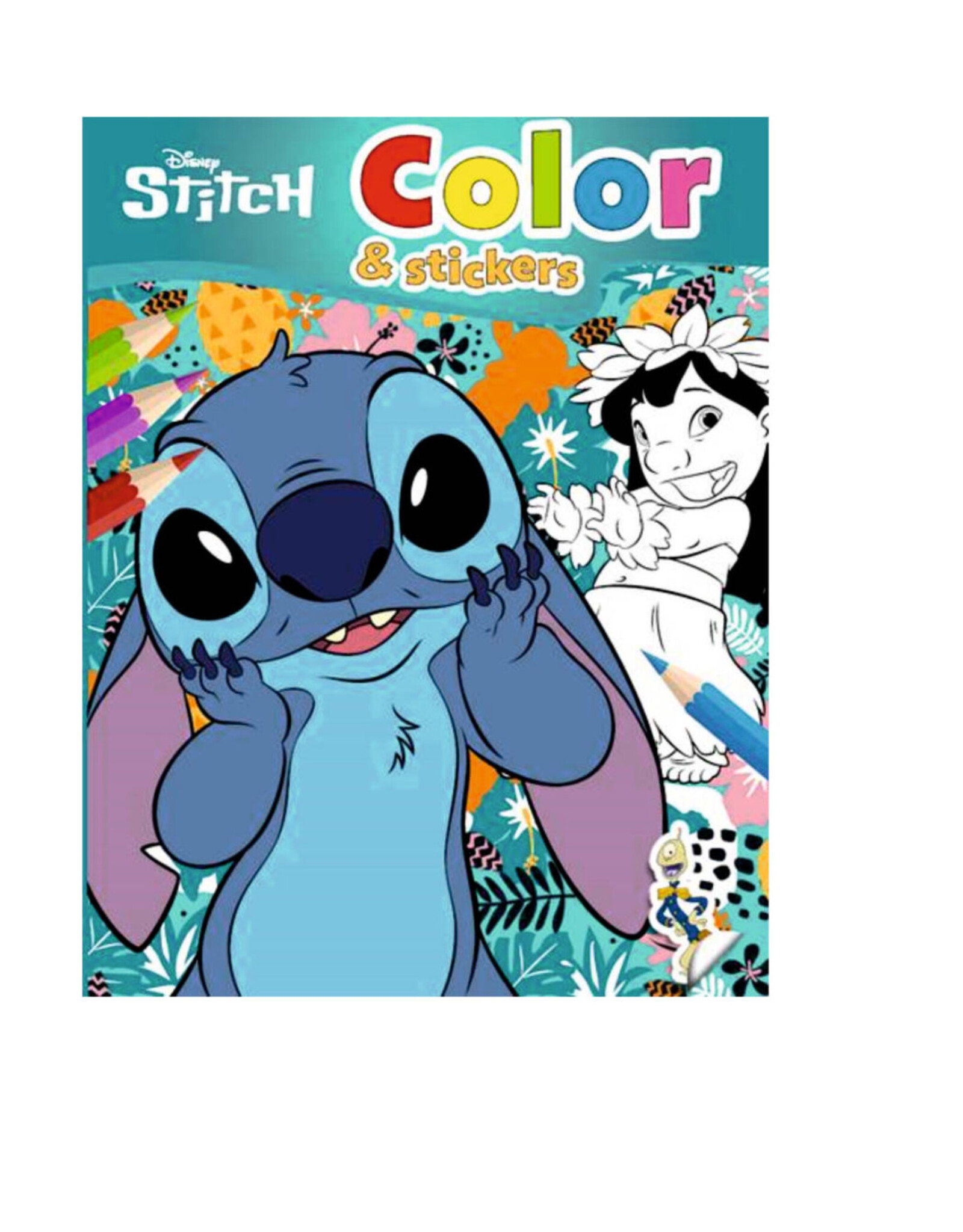 Disney Stitch Color kleurboek & stickers