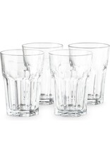 EXCELLENT HOUSEWARE Witte Bier glazen/ Drinkglazen  360ml Set van 4 stuks