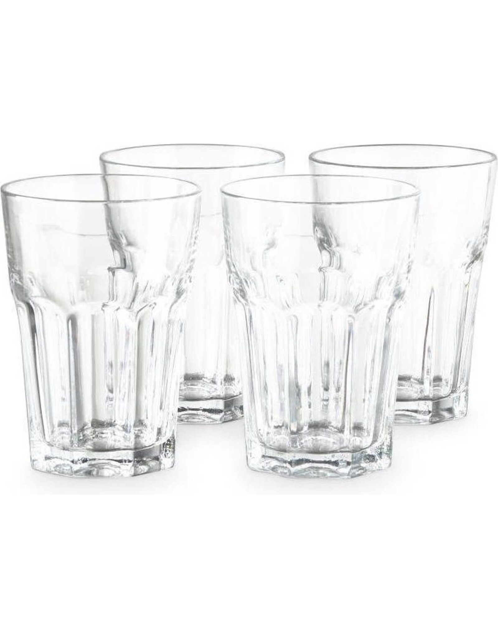 EXCELLENT HOUSEWARE Witte Bier glazen/ Drinkglazen  360ml Set van 4 stuks
