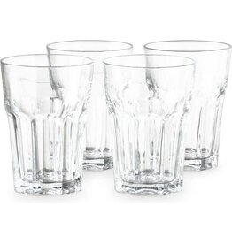 EXCELLENT HOUSEWARE Witte Bier glazen/ Drinkglazen  360ml Set van 4 stuks