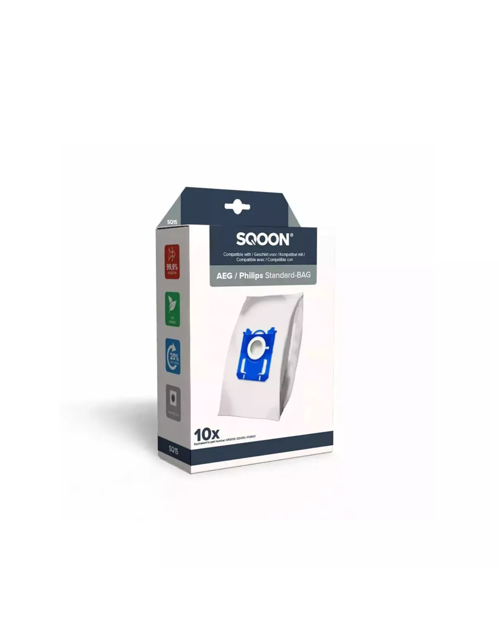 SQOON SQOON Stofzuigerzak Philips Stand. 10st