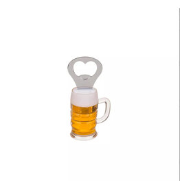Flesopener bierglas met magneet 10,5cm