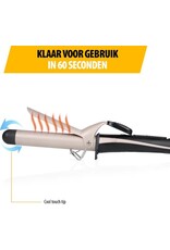 TRISTAR Krultang Tristar HD-2421 - Keramische coating - Warm binnen 60 seconden - Cool-touch handvat - 360º draaiende snoer - Ø 25 mm - Automatische uitschakeling - Zwart