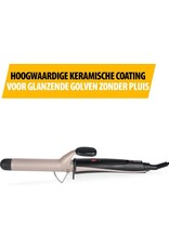 TRISTAR Krultang Tristar HD-2421 - Keramische coating - Warm binnen 60 seconden - Cool-touch handvat - 360º draaiende snoer - Ø 25 mm - Automatische uitschakeling - Zwart