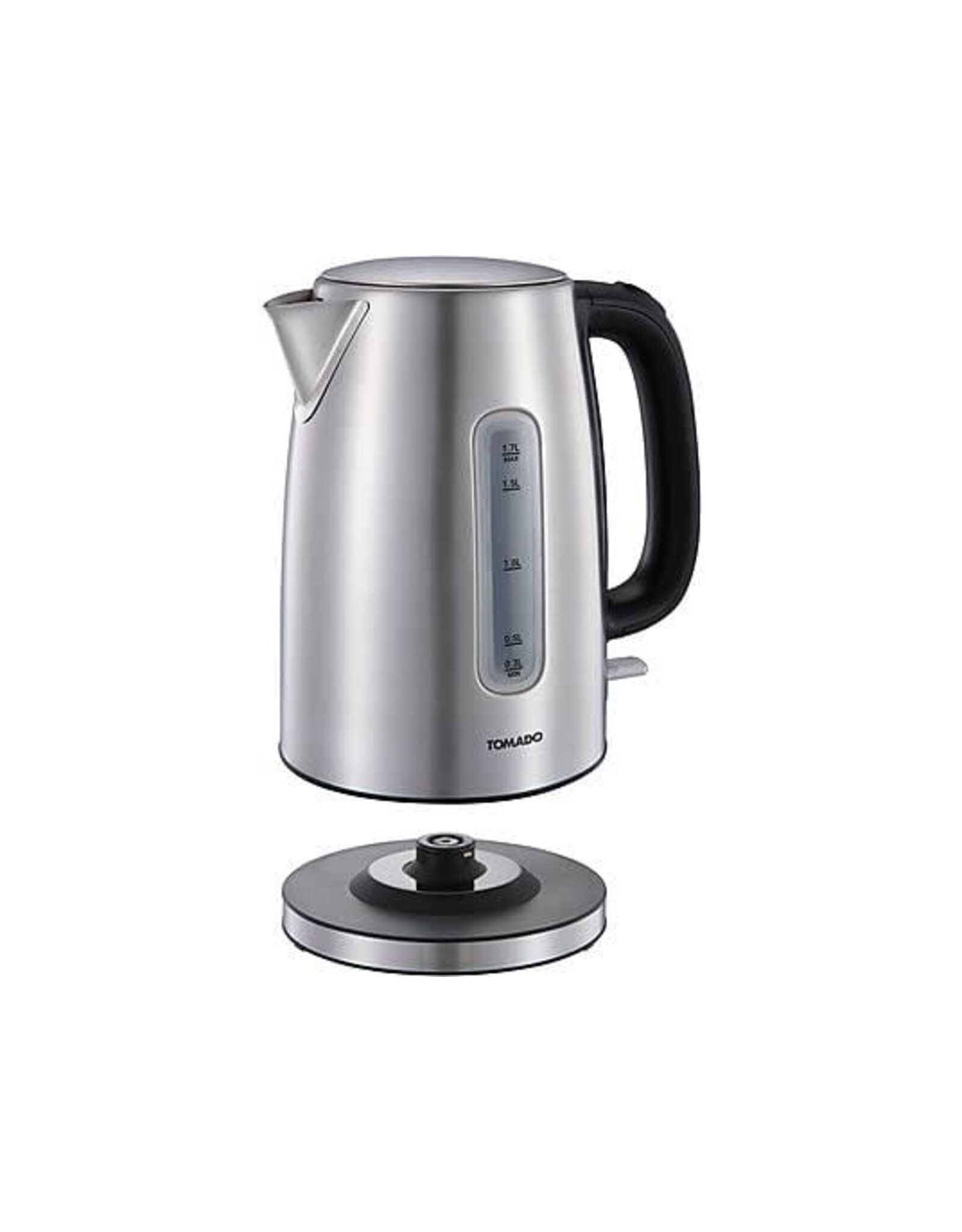 TOMADO TOMADO TWK1709S RVS Waterkoker - 1,7 liter inhoud - 2200W - Kalkfilter - Waterniveau indicator - Zilver