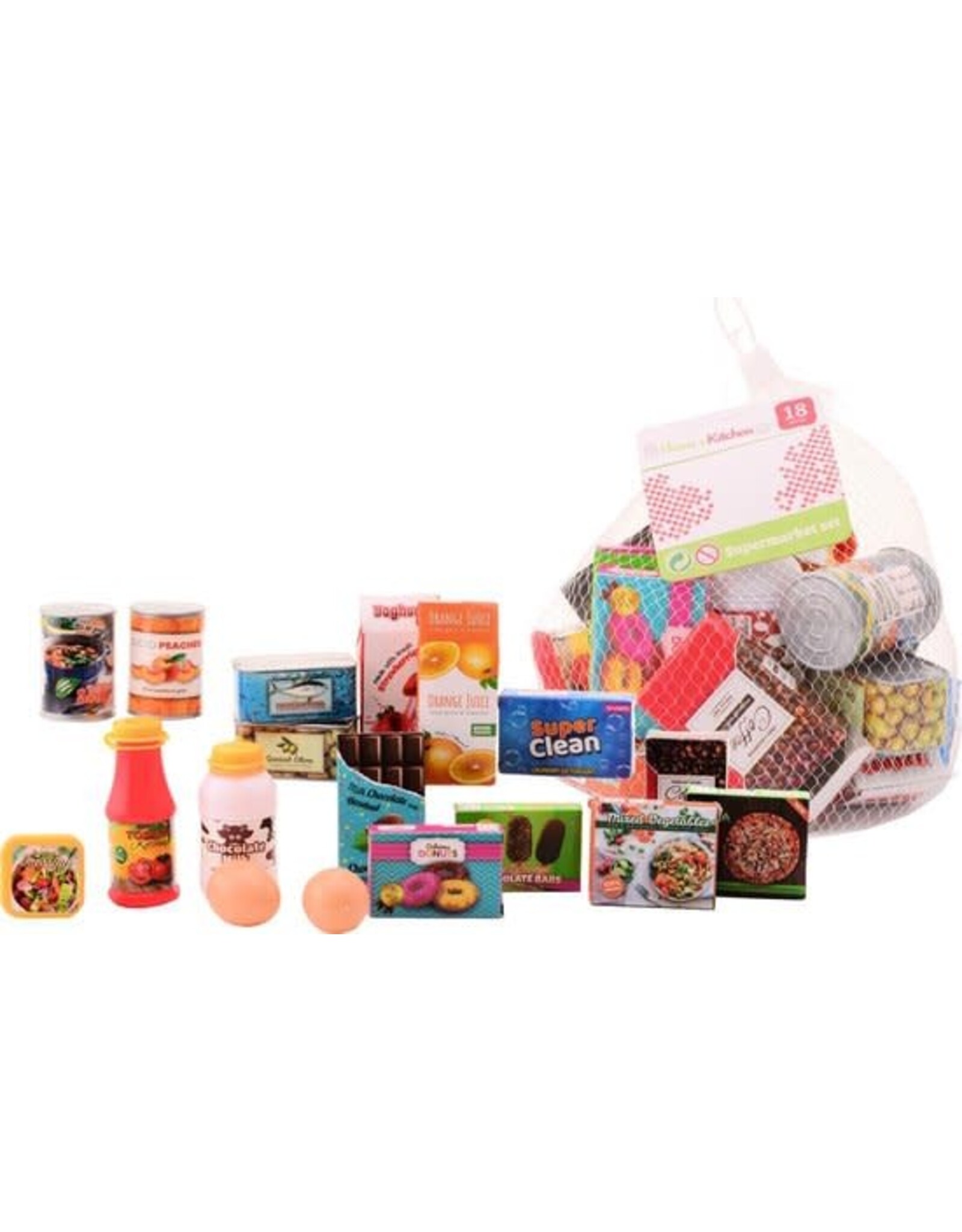 JOHNTOYS HOME AND SHOPPING SUPERMARKT ACCESOIRES 18 STUKS