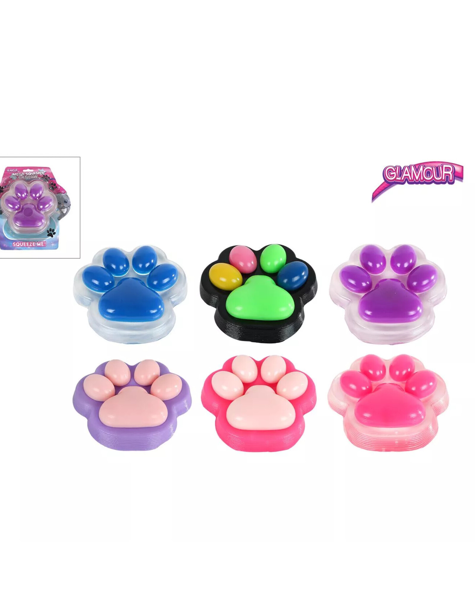 Glamour squishy mega kattenpoot 500gr