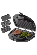 TOMADO Tomado Multigrill 750W zwart 3 verwisselbare platen