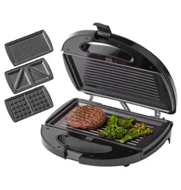 TOMADO Tomado Multigrill 750W zwart 3 verwisselbare platen