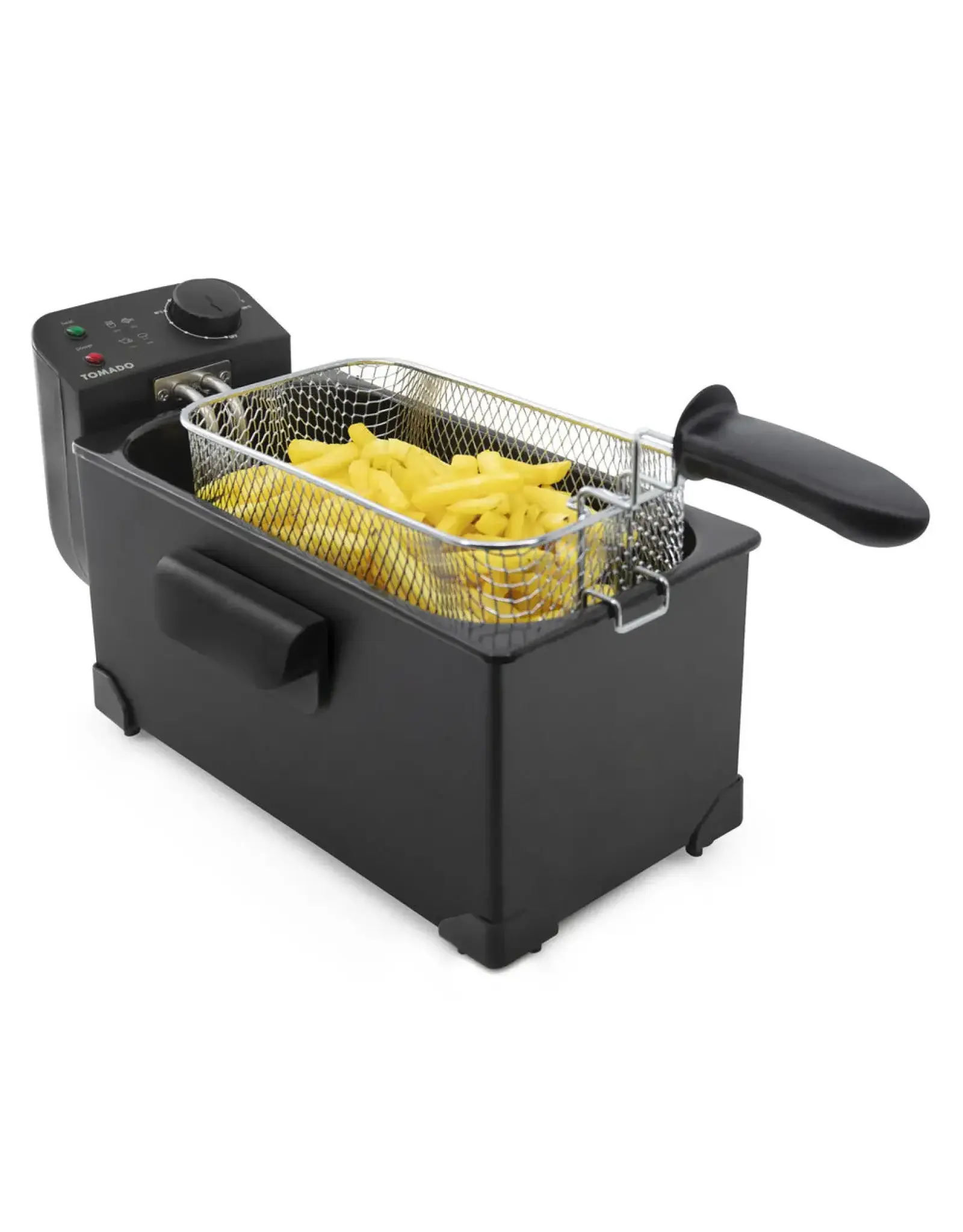 TOMADO Tomado Frituurpan - 3 liter inhoud - Koude zone - Zwart