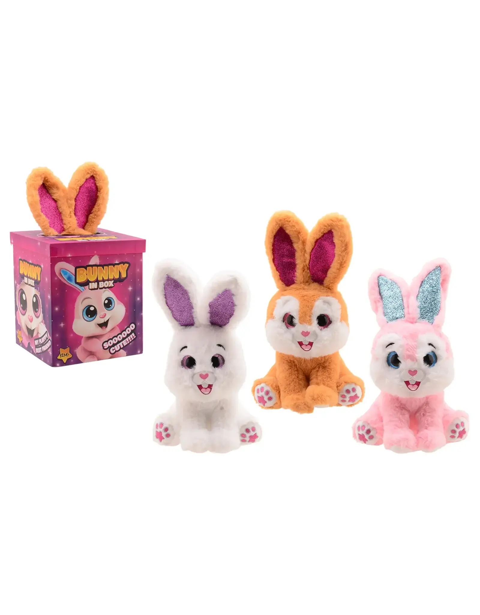 Plush & Play - Surprise konijn in doos 3 assorti