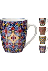 SIAKI COLLECTION Beker porselein 35cl bohemian assorti