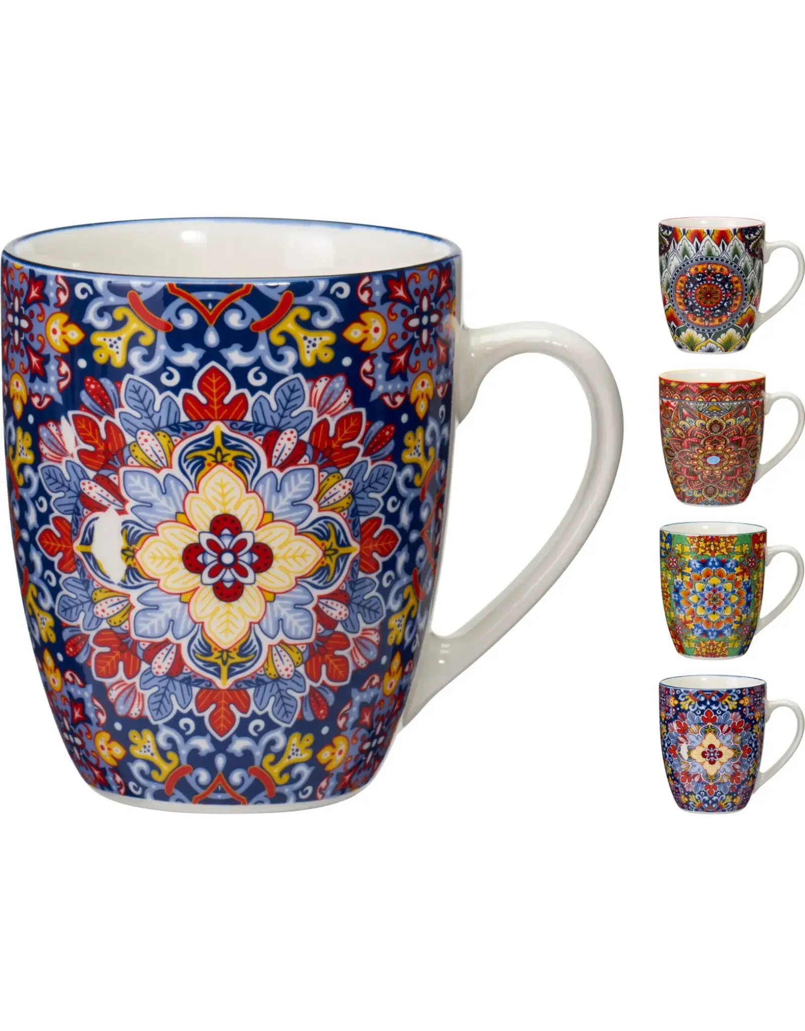 SIAKI COLLECTION Beker porselein 35cl bohemian assorti