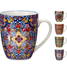 SIAKI COLLECTION Beker porselein 35cl bohemian assorti