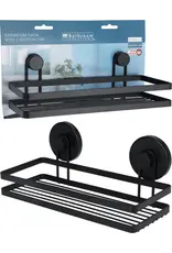 BS Badkamerrek 250x100x87mm met zuignappen - zwart