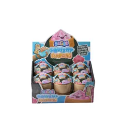 MERKLOOS Squishy sugar dumpling 9cm in stoommand 4ass kleur 10cm