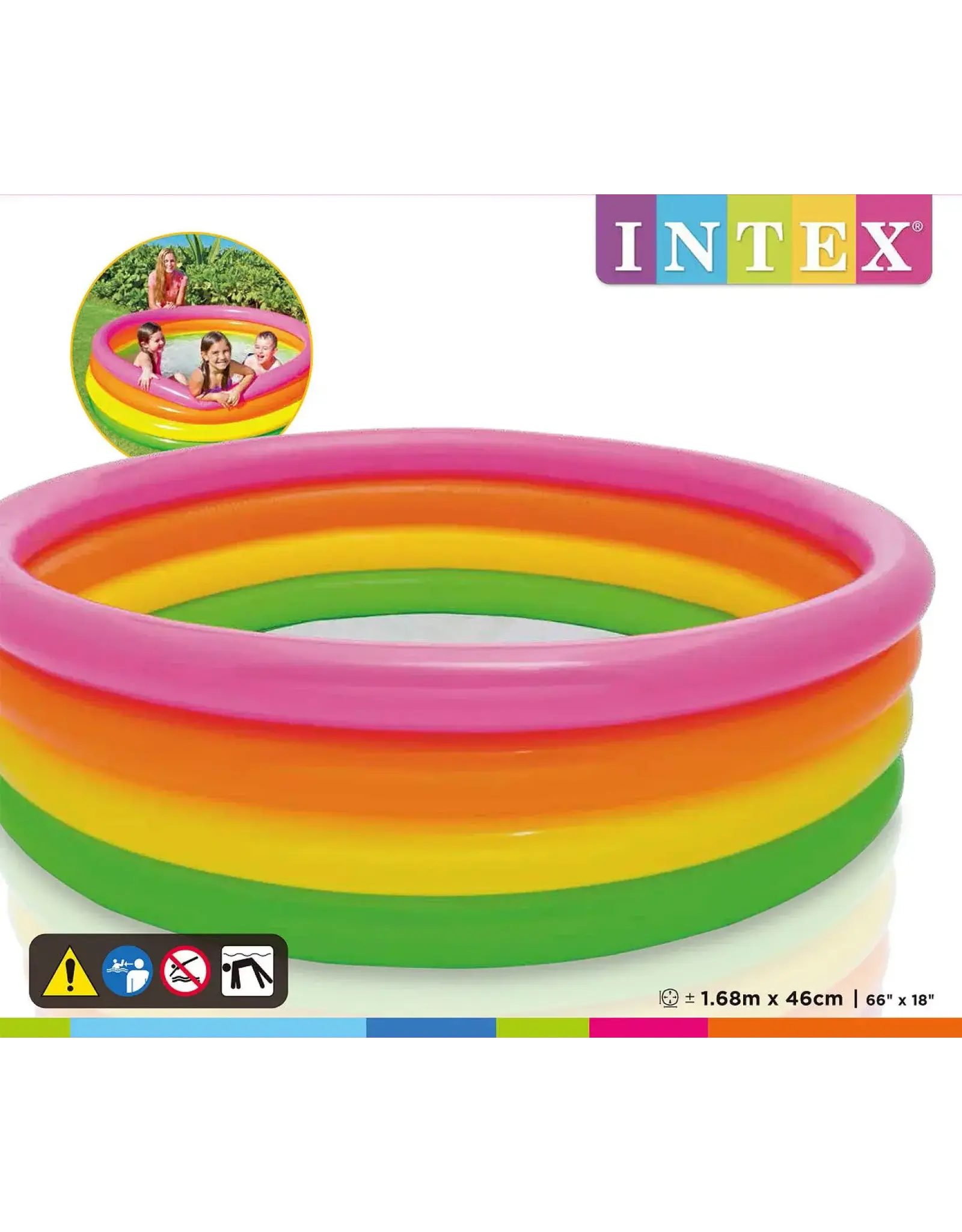 INTEX Intex zwembad Sunset Glow 4-ring 168x46cm
