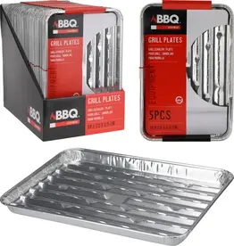 BBQ COLLECTION BBQ Grillschalen 34x23x2,5cm set 5 stuks