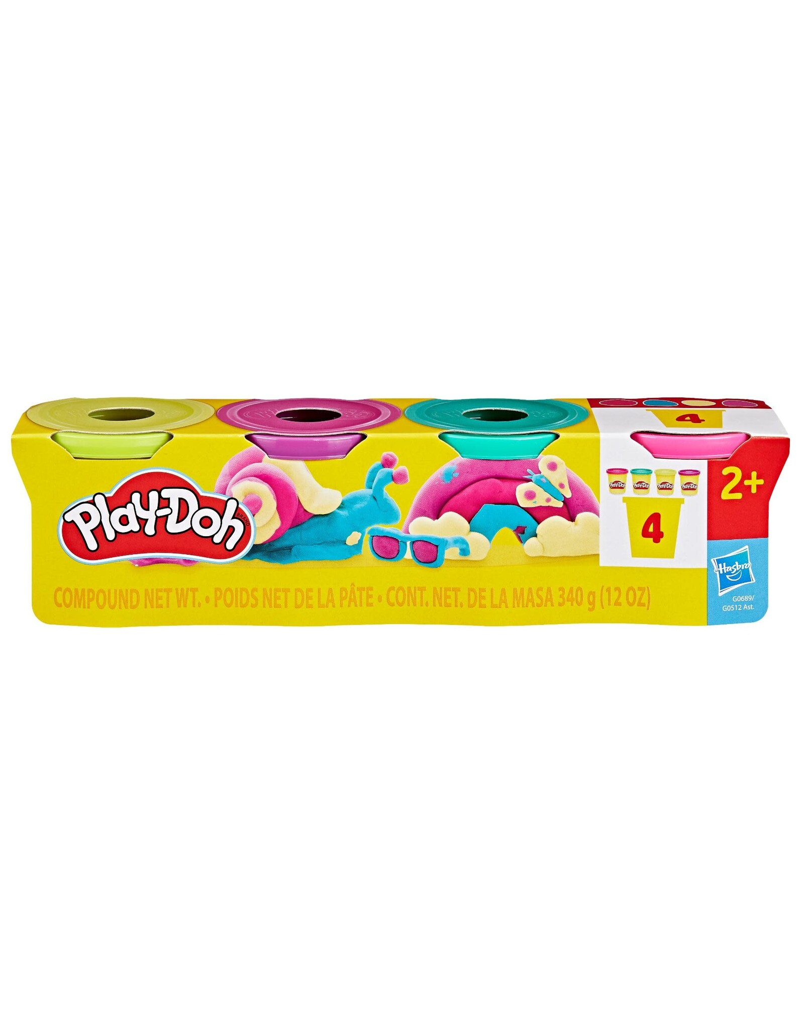 PLAY-DOH Play-Doh vibrant colours 4 pack new