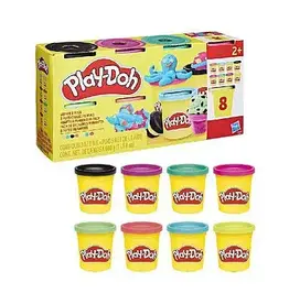 PLAY-DOH Play-Doh Kleipotjes Set Kleurenmix - 8 Stuks