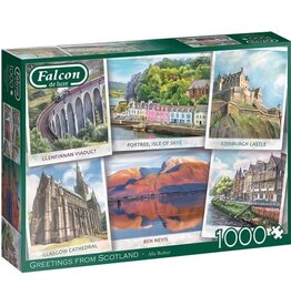 Falcon Falcon puzzel Greetings from Scotland - Legpuzzel - 1000 stukjes