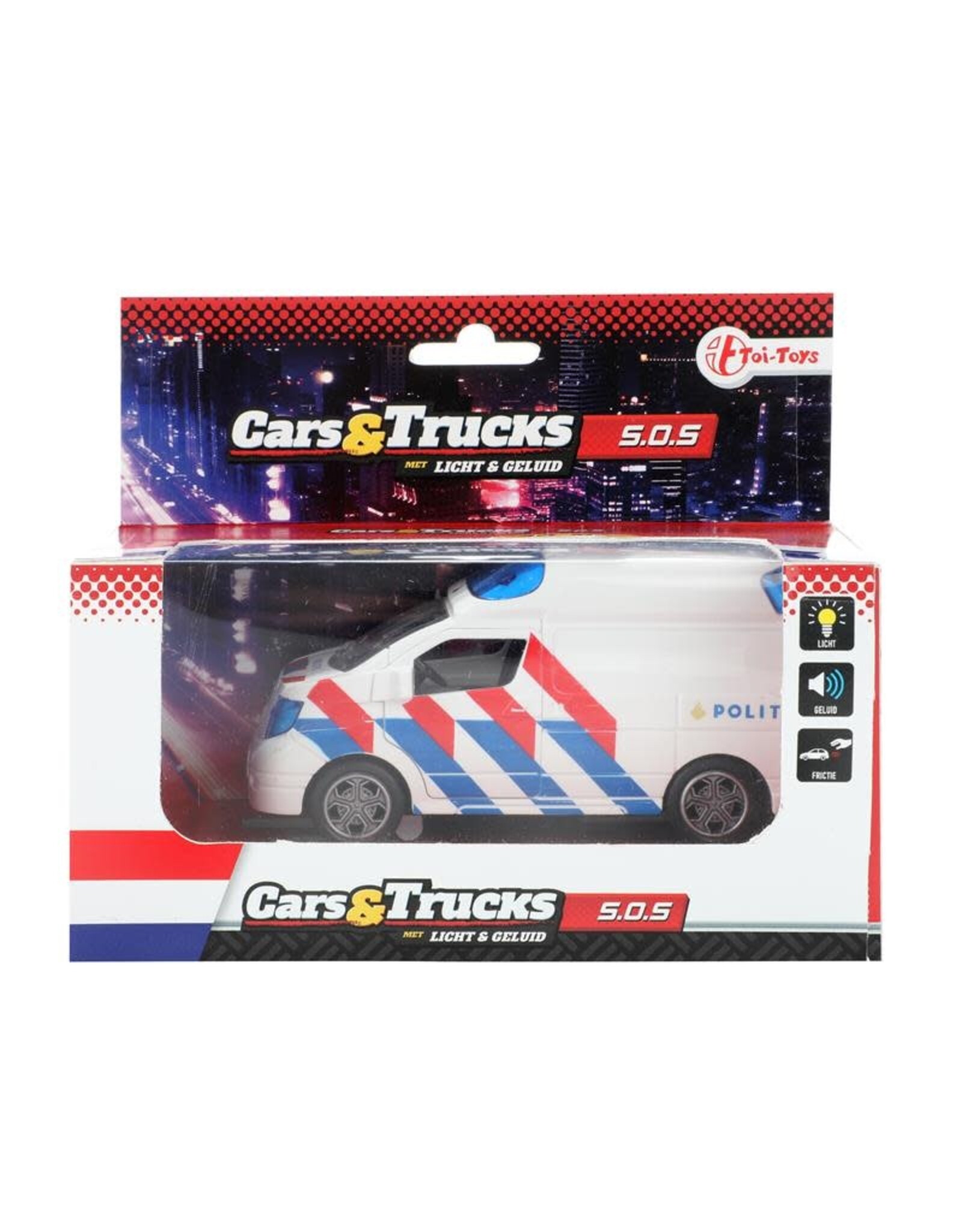 TOI TOYS Toi Toys Politiebusje Frictie + Licht En Geluid