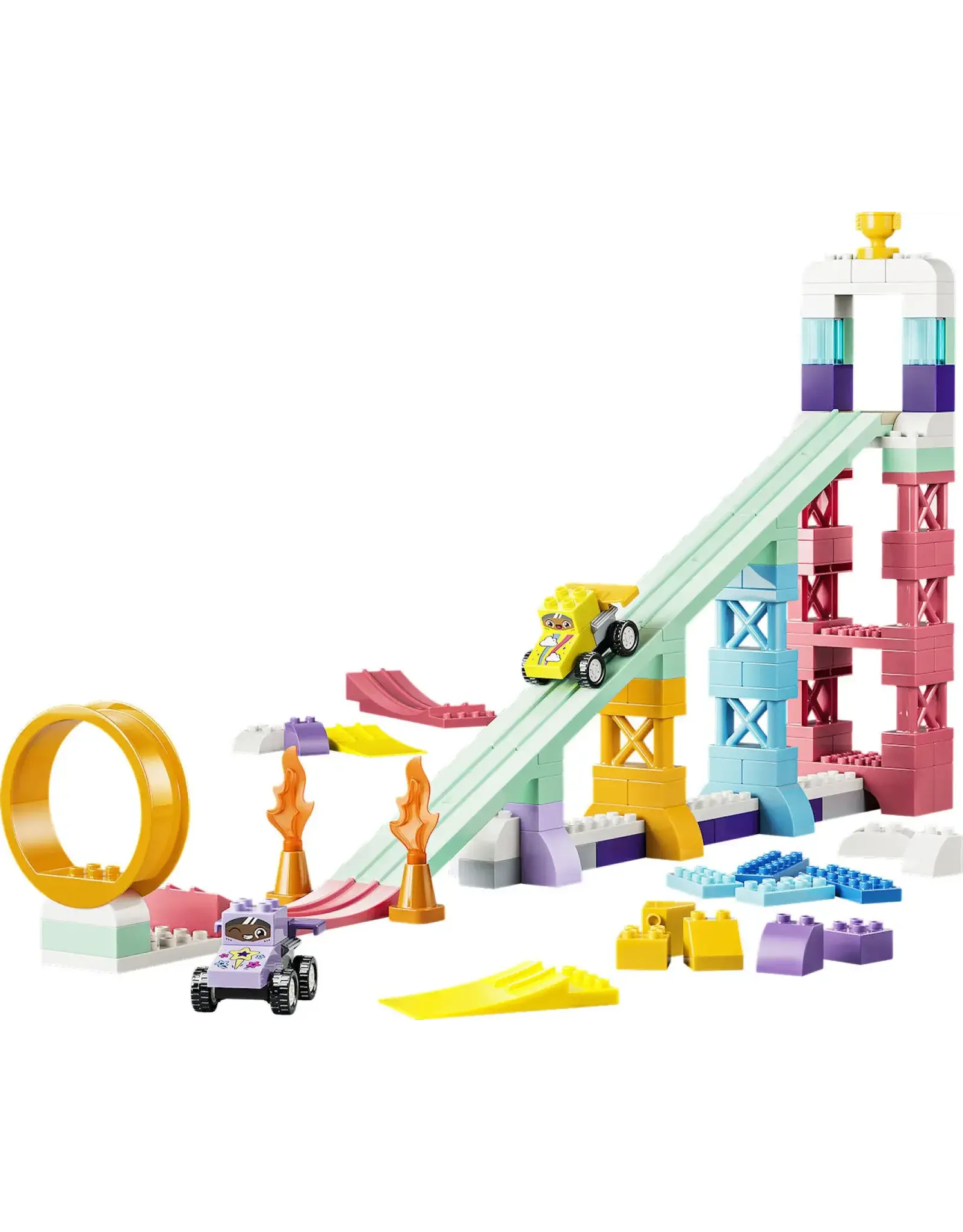 Lego duplo DUPLO Stad 3-in-1 creatieve hellingen met voertuigen