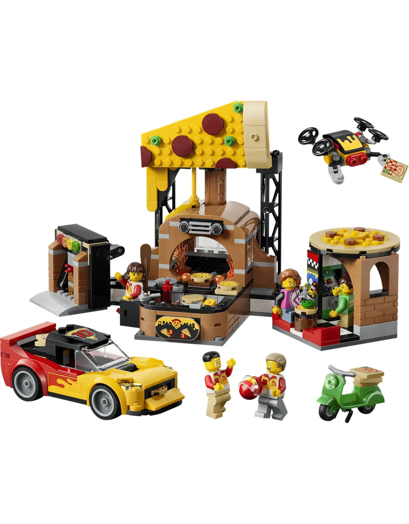 Lego City LEGO City Pizzacentrale met voertuigen