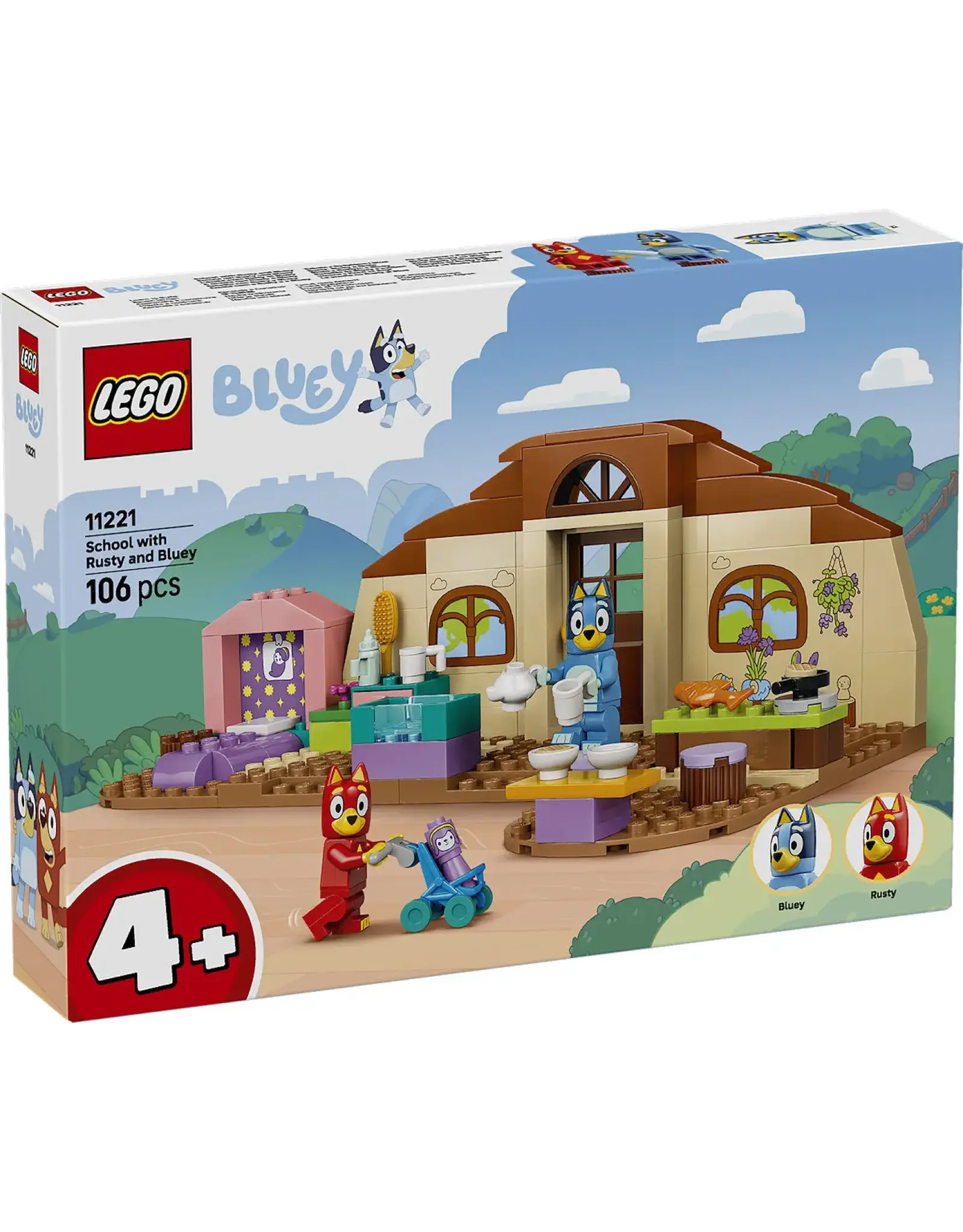 Lego Bluey LEGO Bluey School met Rusty en Bluey