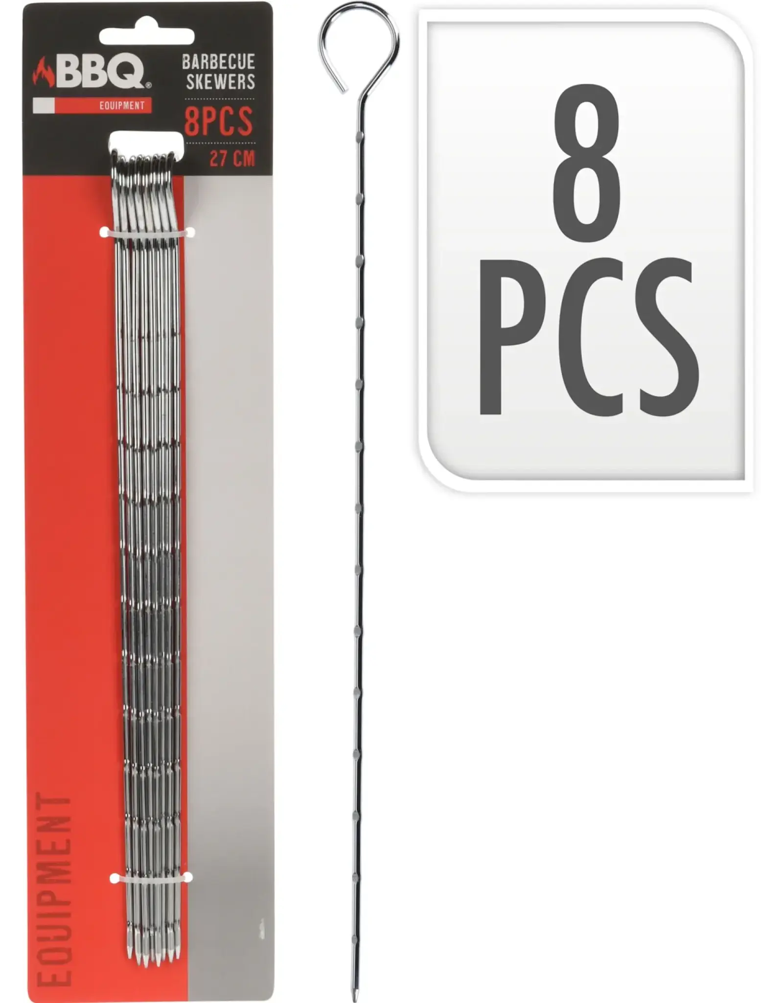 BBQ COLLECTION BBQ pennen set 8 stuks 27cm