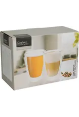 EXCELLENT HOUSEWARE Dubbelwandig Koffie-Theeglas 350ml set 2 stuks in doos