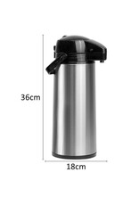 Thermoskan met pomp - 1,8 Liter - RVS - Vaatwasserbestendig
