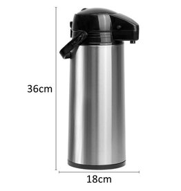 Thermoskan met pomp - 1,8 Liter - RVS - Vaatwasserbestendig