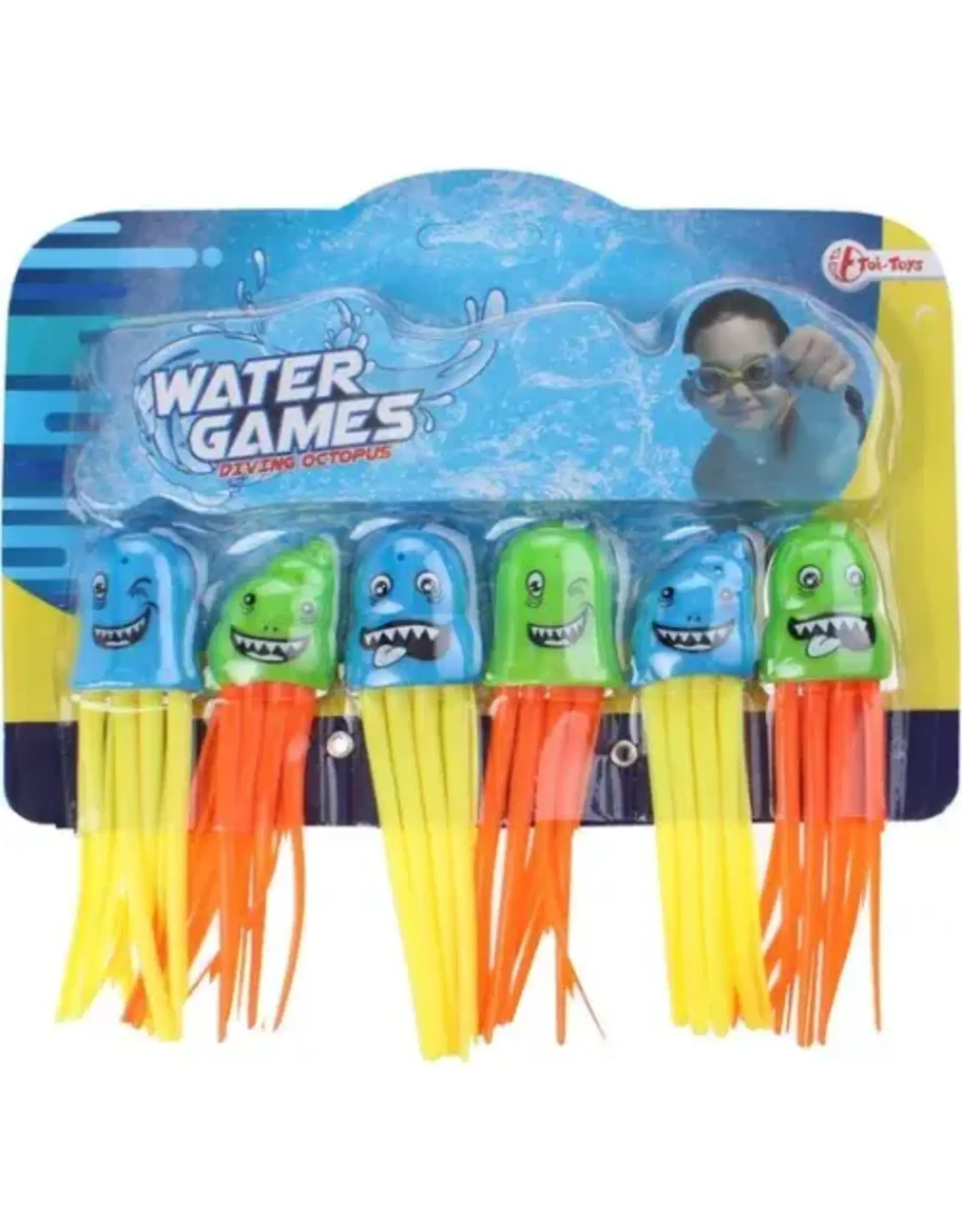 TOI TOYS Duik Octopussen 6 stuks