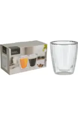 EXCELLENT HOUSEWARE Dubbelwanding Koffie/Theeglas 250ml 2 stuks