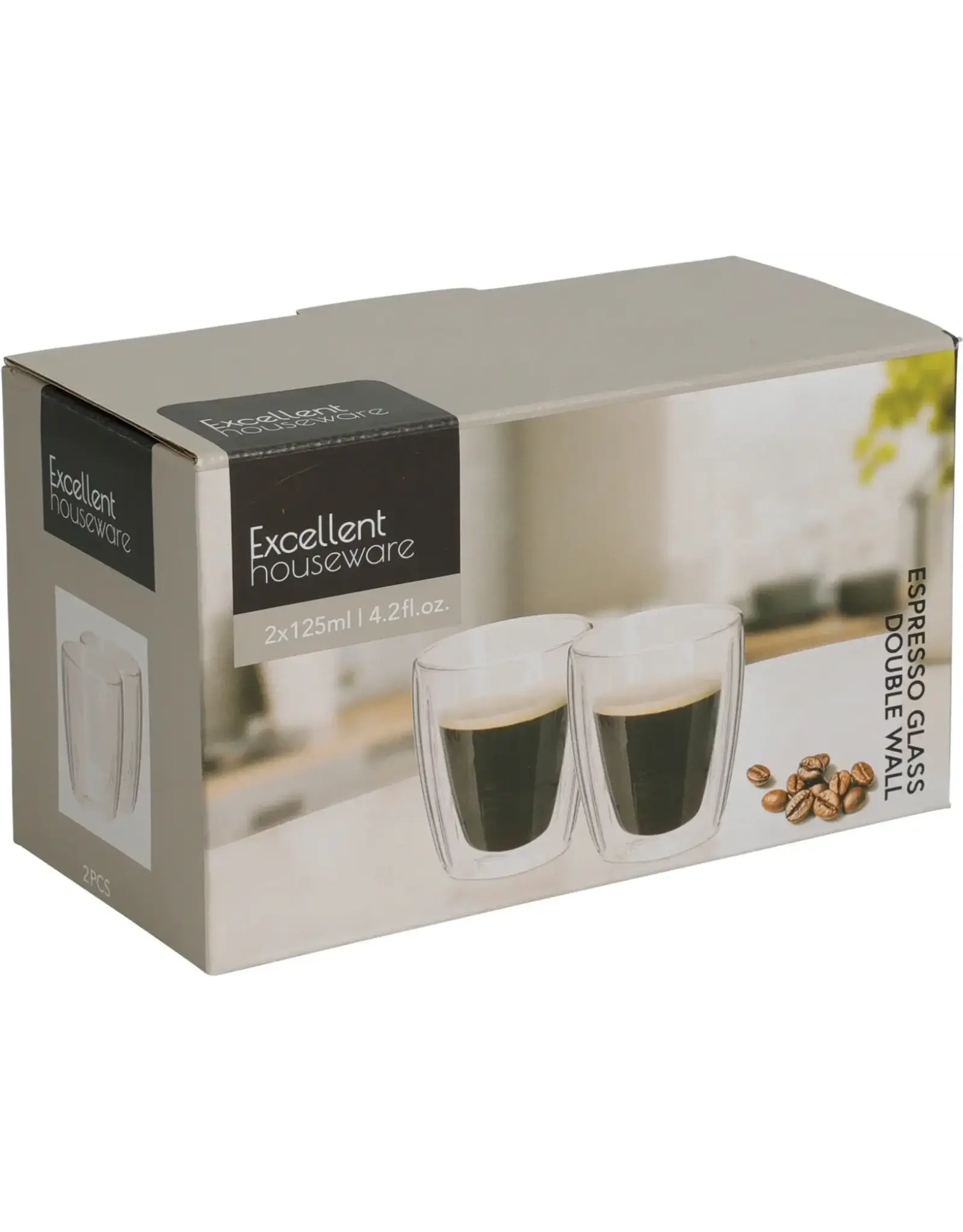 MERKLOOS Dubbelwandig Koffie-Theeglas 125ml set 2 stuks in doos