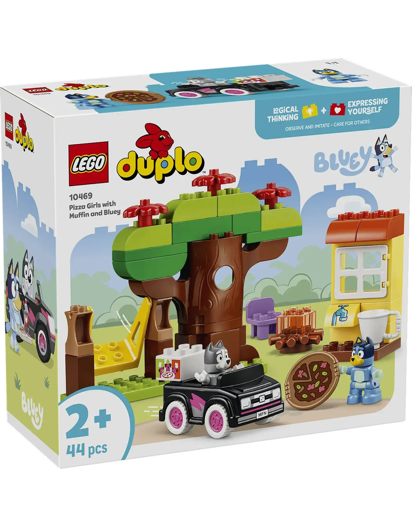Lego duplo DUPLO Bluey Pizzameisjes met Muffin en Bluey