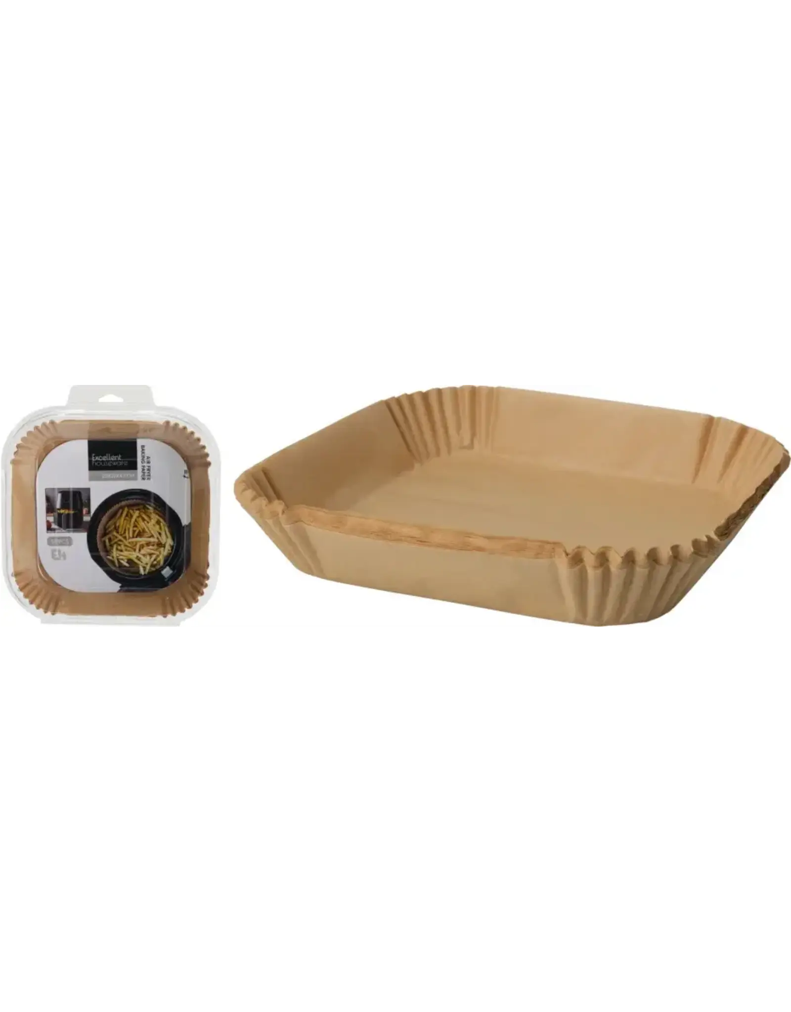 EXCELLENT HOUSEWARE Airfryer bakpapier 20x20cm 50 stuks
