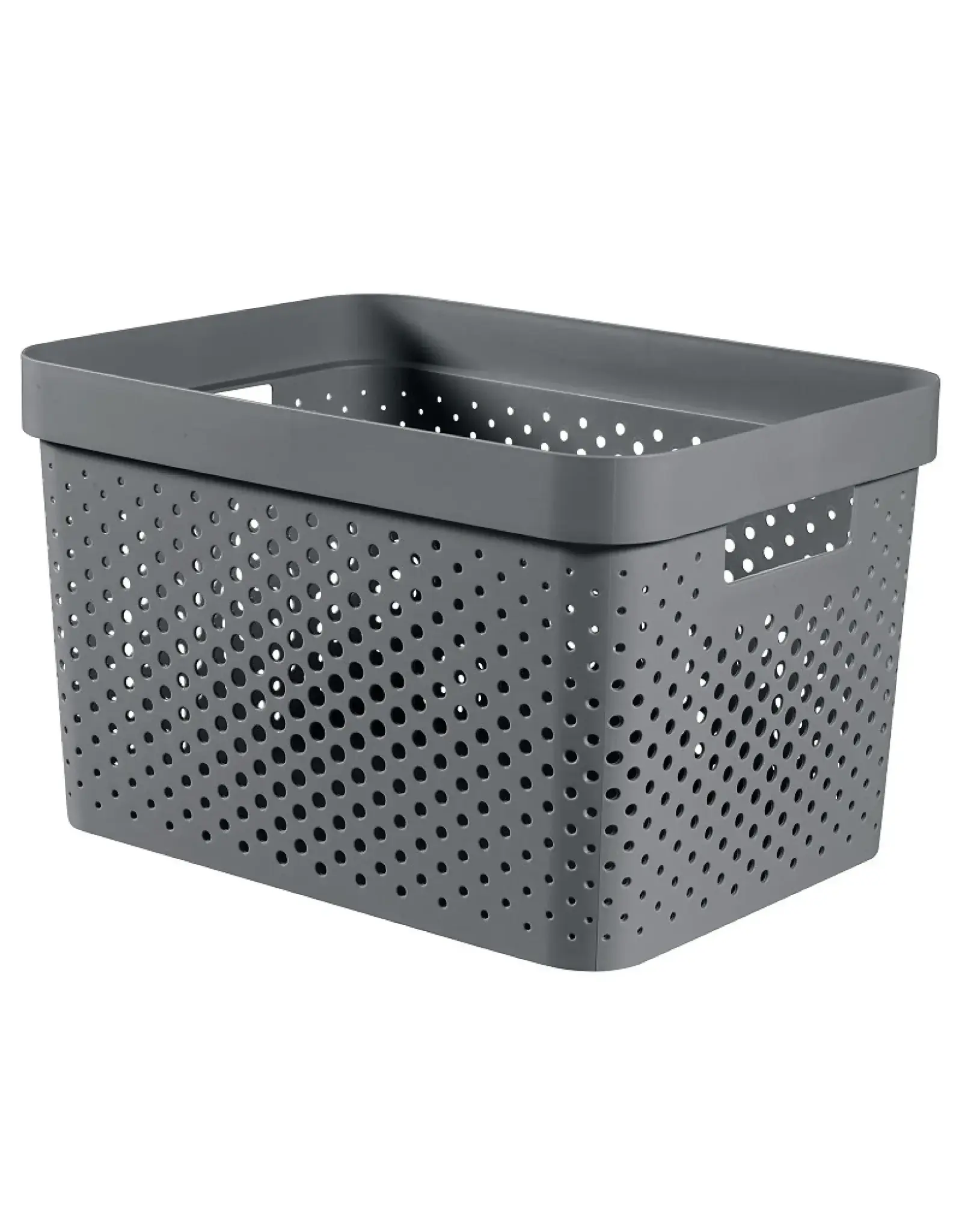 CURVER Curver infinity box dots 17L donker grijs - 100% recycled
