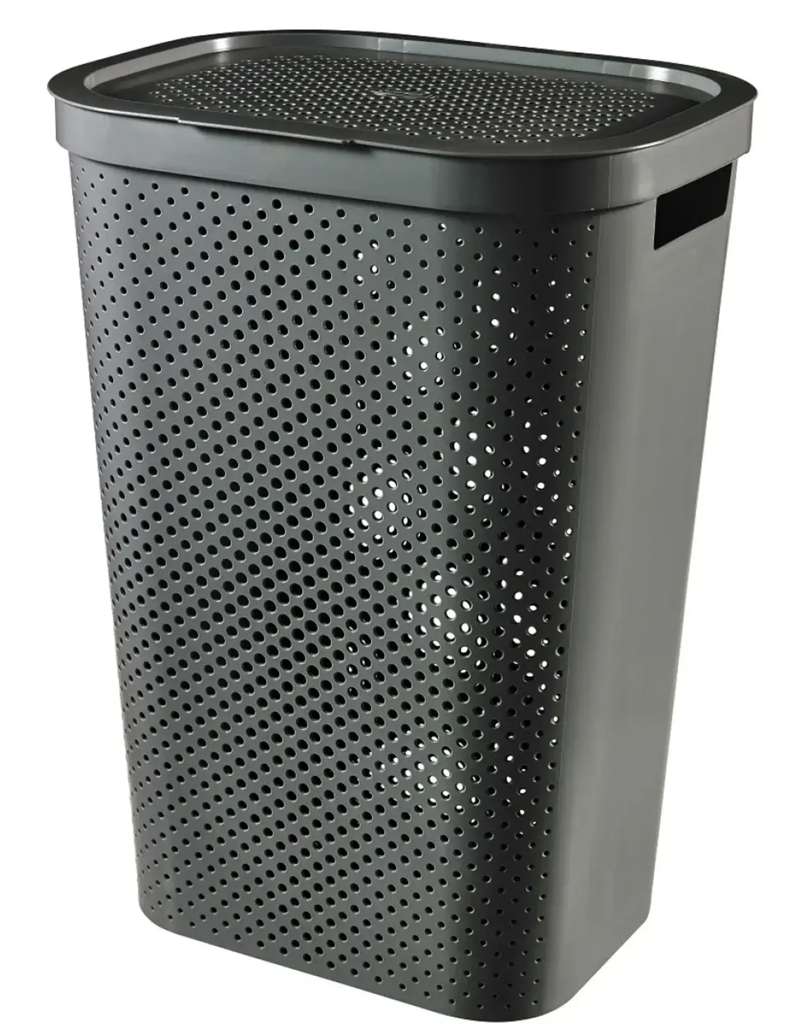 CURVER Curver Infinity wasbox dots 60L - 100% recycled donkergrijs