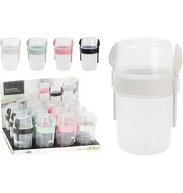 Salade/Yoghurt beker incl. bestek 1100ml assorti