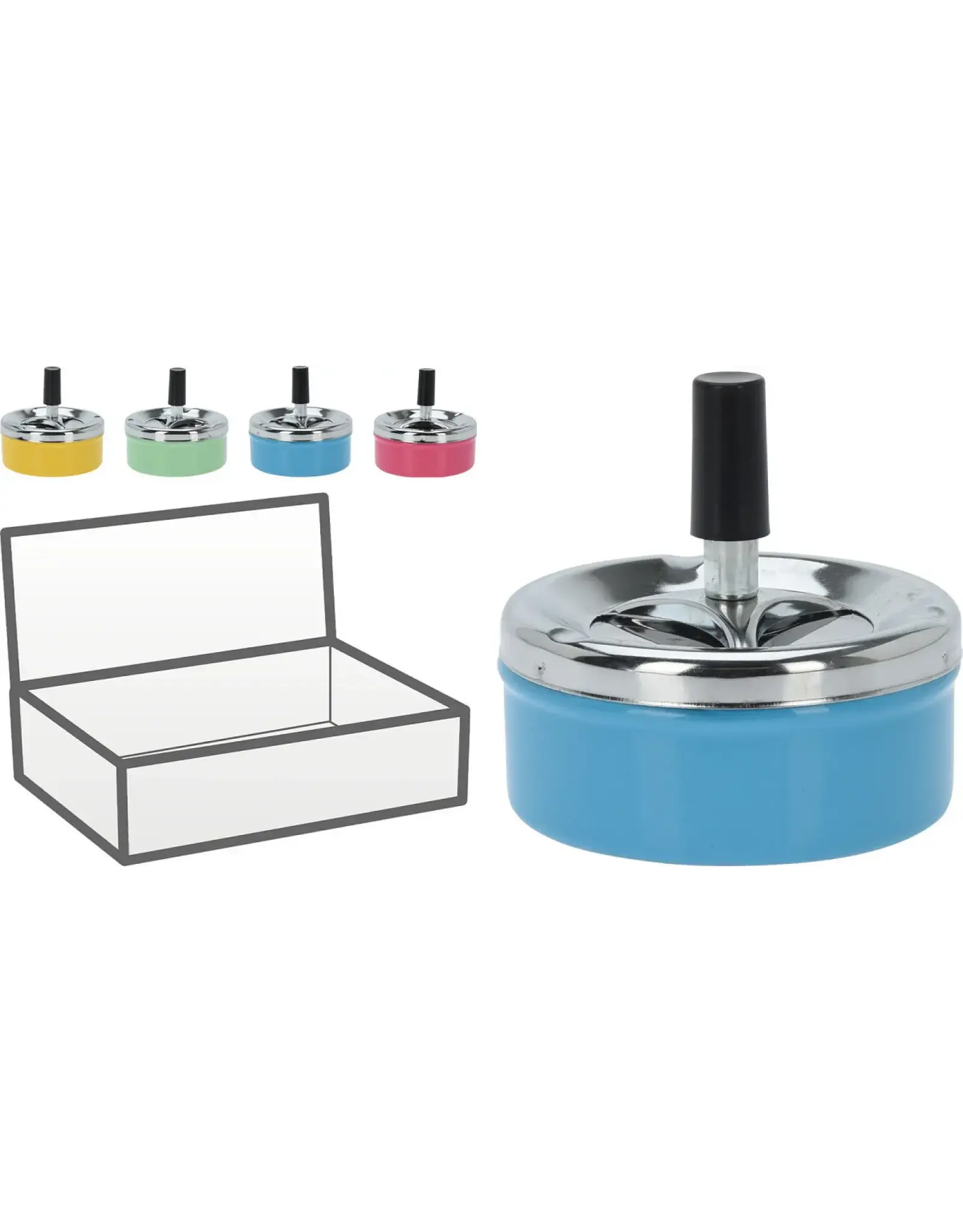 Drukasbak 4 assorti kleur