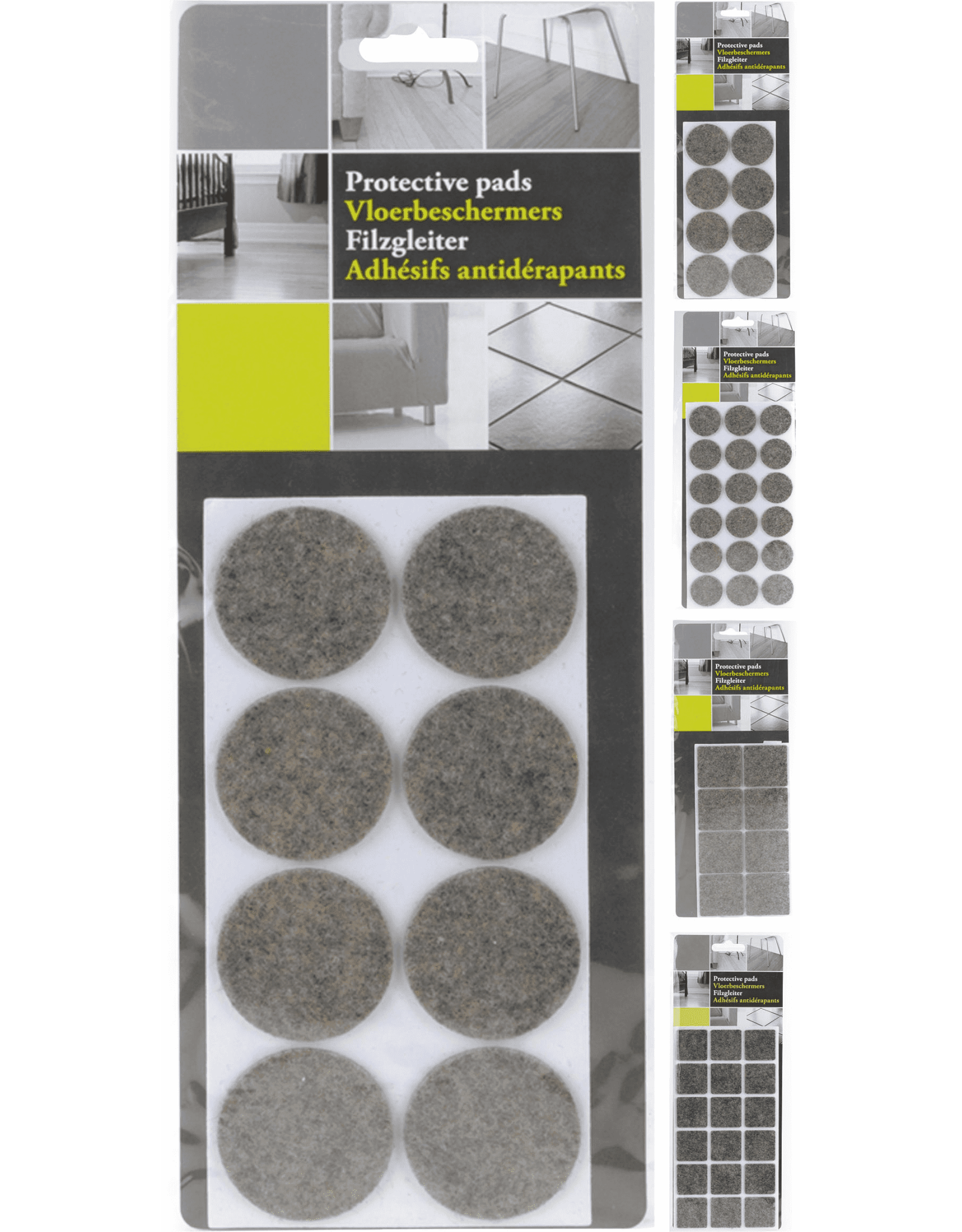 MERKLOOS Vloerbeschermers antislip 7ass