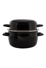 cooking Mosselpan 24 cm. zwart emaille