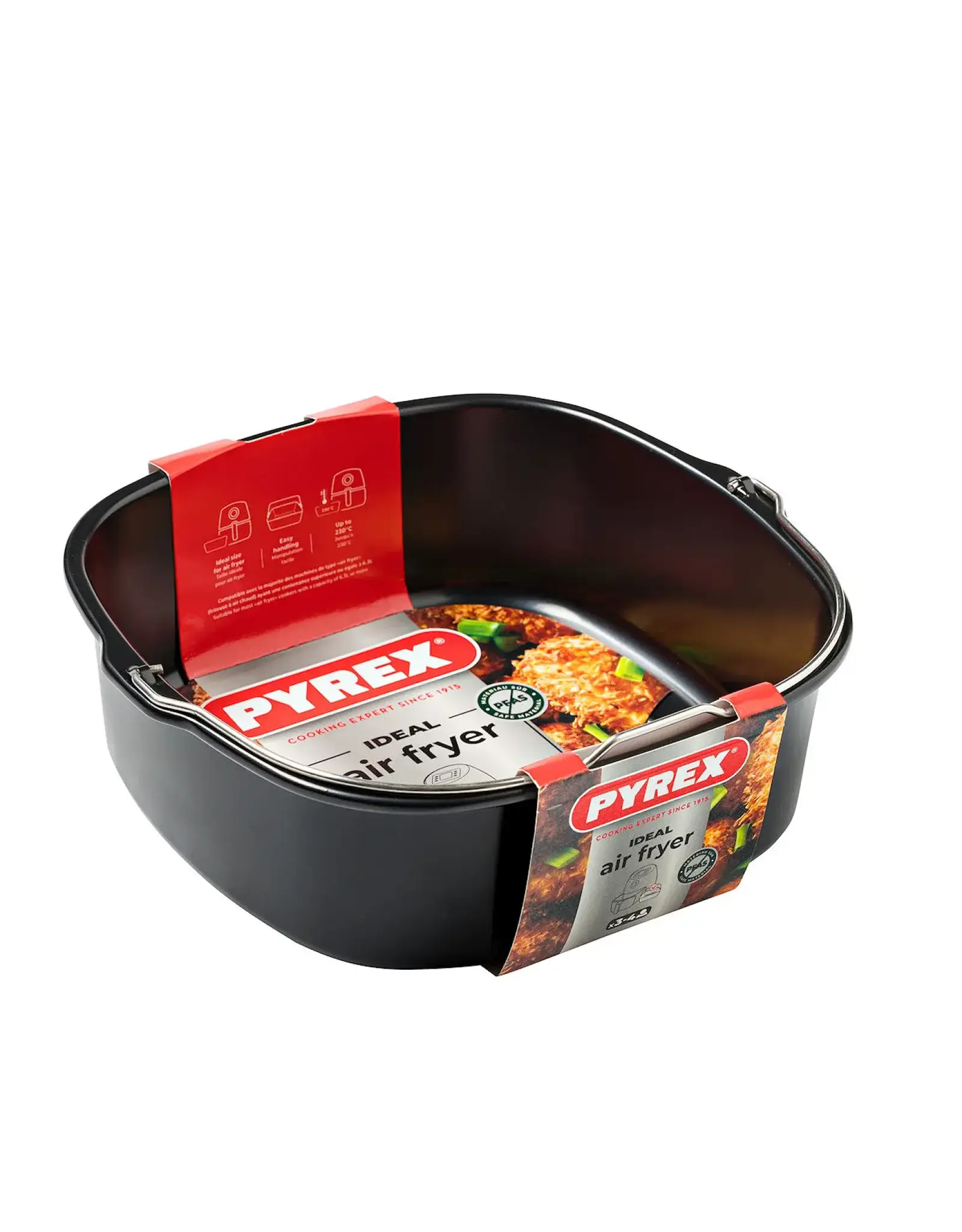 PYREX Pyrex Airfryer ovenschaal metaal vierkant 22x21x7,5cm 1,9L