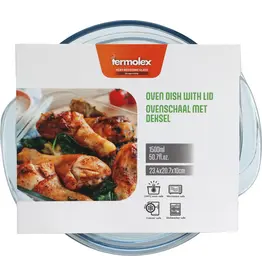 termolex Termolex Ovenschaal glas met deksel 1,5 L