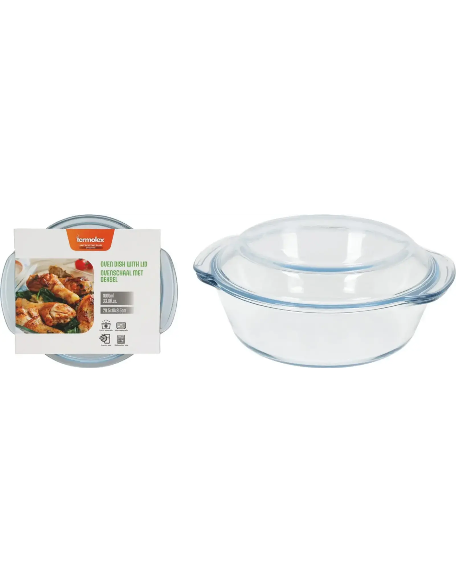 termolex Termolex Ovenschaal glas met deksel 2,0 L