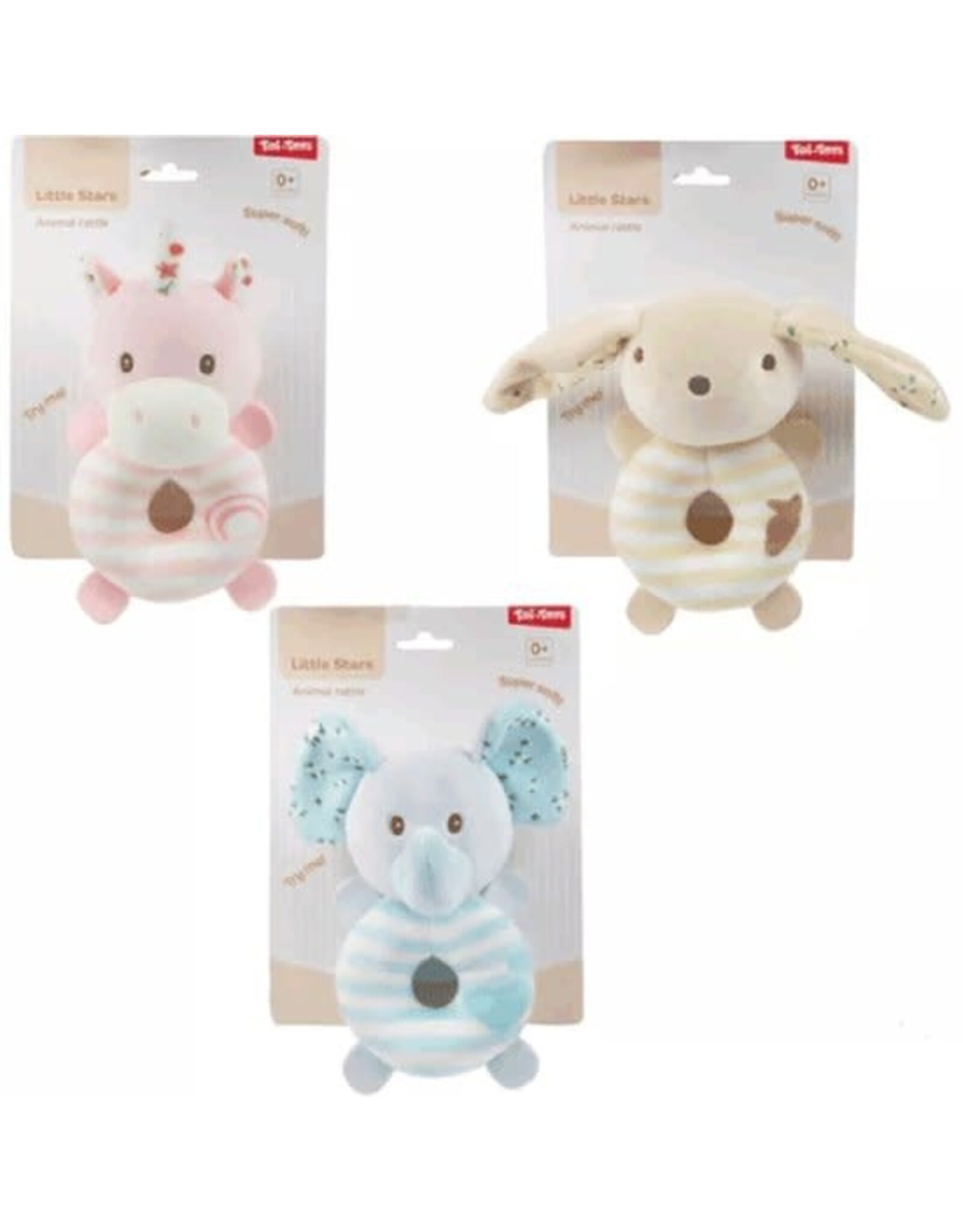 TOI TOYS Baby dierenrammelaar soft Per stuk