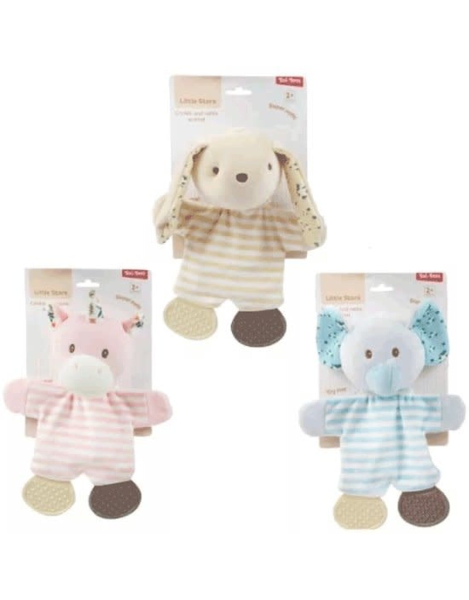 TOI TOYS Toi-Toys baby knisperdoek en bijtring multicolor voor motoriek.