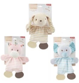 TOI TOYS Toi-Toys baby knisperdoek en bijtring multicolor voor motoriek.